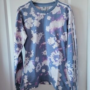Adidas Long Sleeve Tee Shirt Blue Size 8